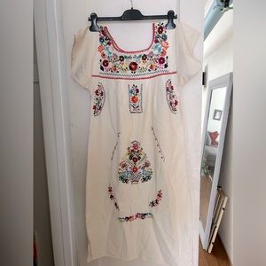 Beautiful hand embroidered Mexican Dress